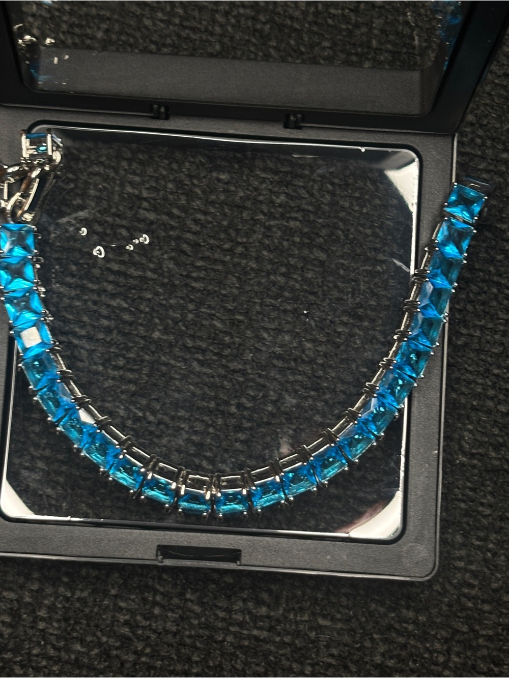 Blue Crystal Tennis Bracelet - Women Jewelry